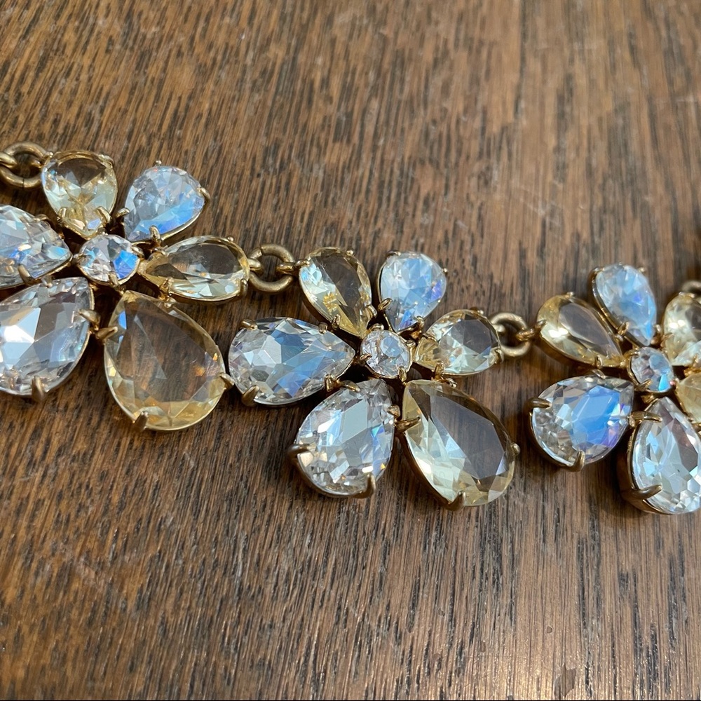 J Crew Crystal Flower Statement Necklace - Picture 4 of 11